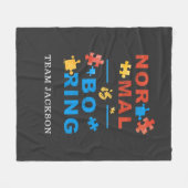 Normalerweise langweilig Puzzle Autismus Sensibili Fleecedecke (Vorderseite (Horizontal))