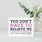 Normalerweise richtig postkarte (Stehend Vorderseite)