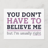 Normalerweise richtig postkarte (Vorderseite)