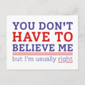 Normalerweise richtig postkarte (Vorderseite)