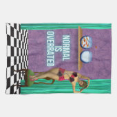 Normalerweise wird Funky & Fun Altered Art überbew Geschirrtuch (Horizontal)