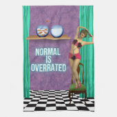 Normalerweise wird Funky & Fun Altered Art überbew Geschirrtuch (Vertikal)