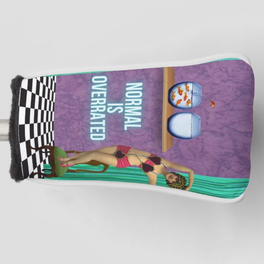 Normalerweise wird Funky & Fun Altered Art überbew Golf Headcover (Vorderseite)