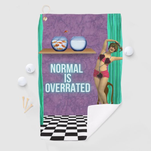 Normalerweise wird Funky & Fun Altered Art überbew Golfhandtuch (Insitu)