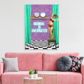 Normalerweise wird Funky & Fun Altered Art überbew Leinwanddruck (Insitu (Wohnzimmer))