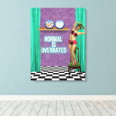 Normalerweise wird Funky & Fun Altered Art überbew Leinwanddruck (Insitu (Holzboden))
