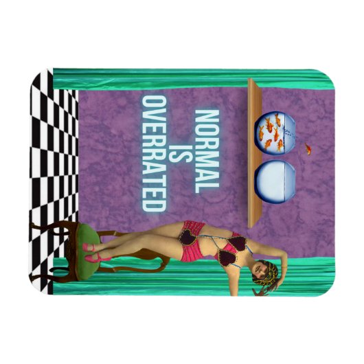 Normalerweise wird Funky & Fun Altered Art überbew Magnet (Horizontal)