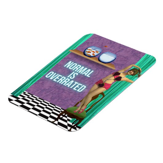 Normalerweise wird Funky & Fun Altered Art überbew Magnet (Linke Seite)