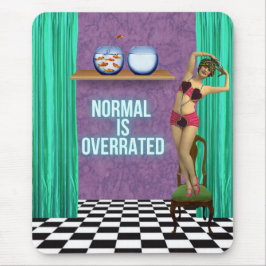 Normalerweise wird Funky & Fun Altered Art überbew Mousepad