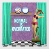 Normalerweise wird Funky & Fun überbewertet Fensteraufkleber (Blatt)