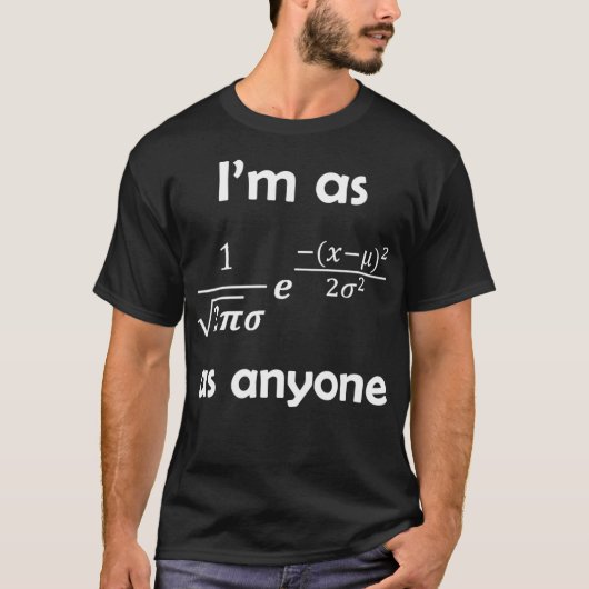 Normales Bell-Curve-Schema für Statistiken T-Shirt (Vorderseite)