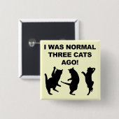 Normales Drei Katzen vor Funny Button Abzeichen Bu (Vorne & Hinten)