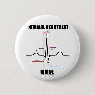 Normales Herzschlag-Innere (ECG EKG) Button