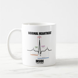 Normales Herzschlag-Innere (ECG EKG) Kaffeetasse