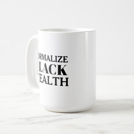 Normalisieren der Black Wealth Coffee-Tasse Kaffeetasse (Vorderseite Links)