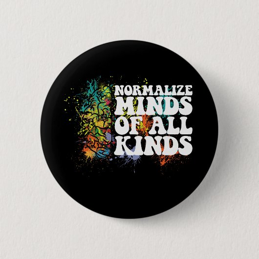 Normalisieren der Denkweise aller Arten von Autism Button (Vorderseite)