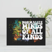 Normalisieren der Denkweise aller Arten von Autism Einladung (Stehend Vorderseite)