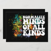 Normalisieren der Denkweise aller Arten von Autism Einladung (Vorne/Hinten)