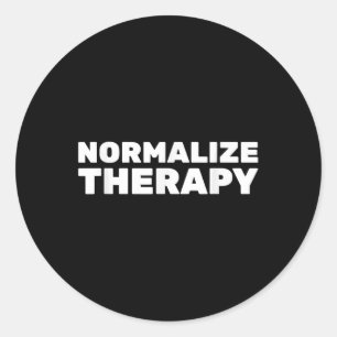 Normalisieren der Therapie Ende Stigma psychische Runder Aufkleber