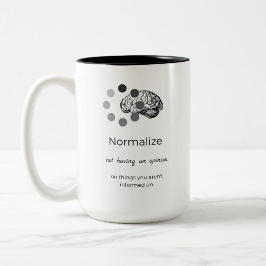 Normalisieren Sie das Fehlen einer Stellungnahme Zweifarbige Tasse (Links)