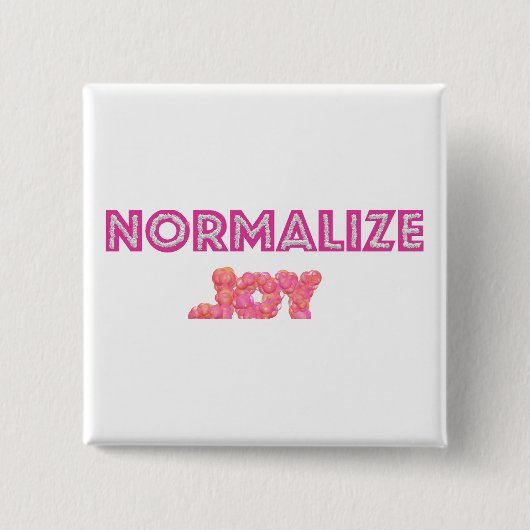 Normalisieren Sie die Blasen des rosa Glitzer. Button (Vorderseite)