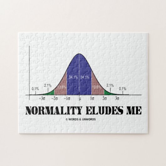 Normality Eludes Me Bell Curve Spaß Puzzle (Horizontal)