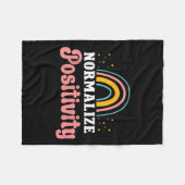 Normalize Sitivity Rainbow Funny Saying Motivation Fleecedecke (Vorderseite (Horizontal))