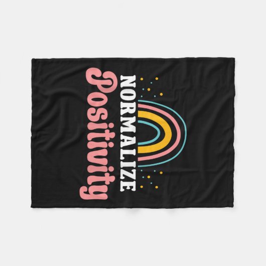 Normalize Sitivity Rainbow Funny Saying Motivation Fleecedecke (Vorderseite (Horizontal))