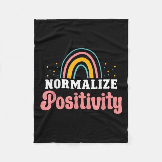 Normalize Sitivity Rainbow Funny Saying Motivation Fleecedecke (Vorderseite)