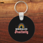 Normalize Sitivity Rainbow Funny Saying Motivation Schlüsselanhänger (Vorderseite)