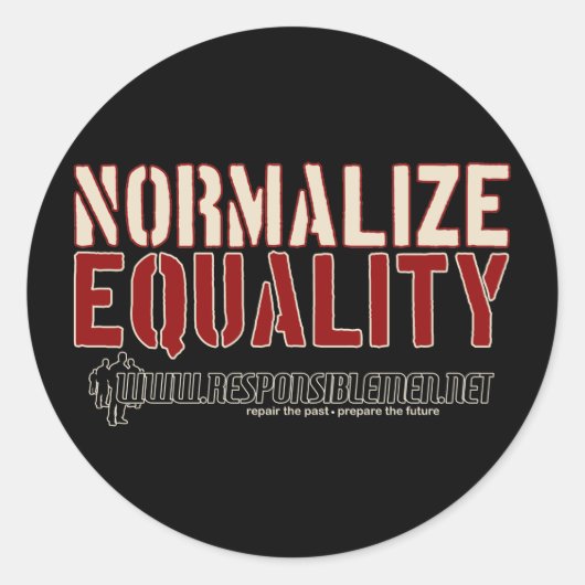 NormalizeEquality, Runder Aufkleber (Vorderseite)