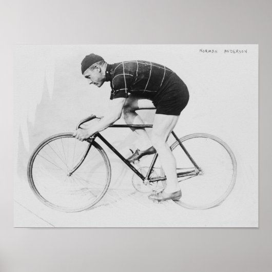 Norman Anderson Side View of Racing Bicycle Poster (Vorne)