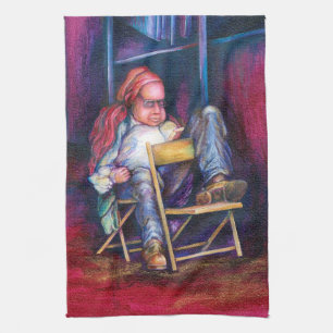 Norman bevorzugt, in seinem Schlaf Zeichnen Geschirrtuch