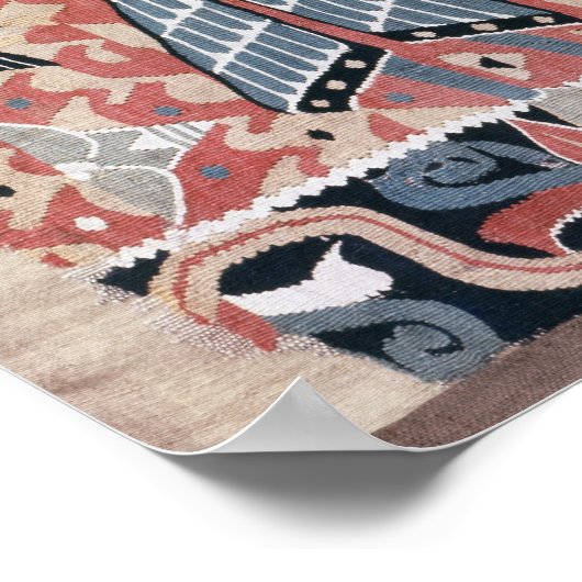 Norman cavalier auf einem piebald Pferd Poster (Ecke)