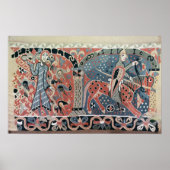 Norman cavalier auf einem piebald Pferd Poster (Vorne)