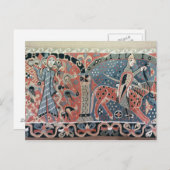 Norman cavalier auf einem piebald Pferd Postkarte (Vorne/Hinten)