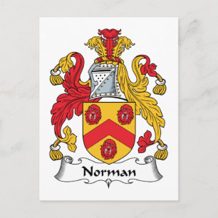 Norman Familienwappen Postkarte