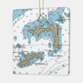 Norman Island BVI Chart Keramikornament (Links)