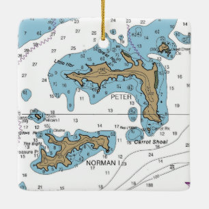 Norman Island BVI Chart Keramikornament