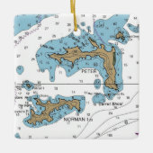 Norman Island BVI Chart Keramikornament (Vorderseite)