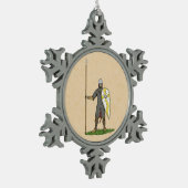 Norman Knight Circa 1066 Schneeflocken Zinn-Ornament (Links)