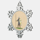 Norman Knight Circa 1066 Schneeflocken Zinn-Ornament (Rechts)