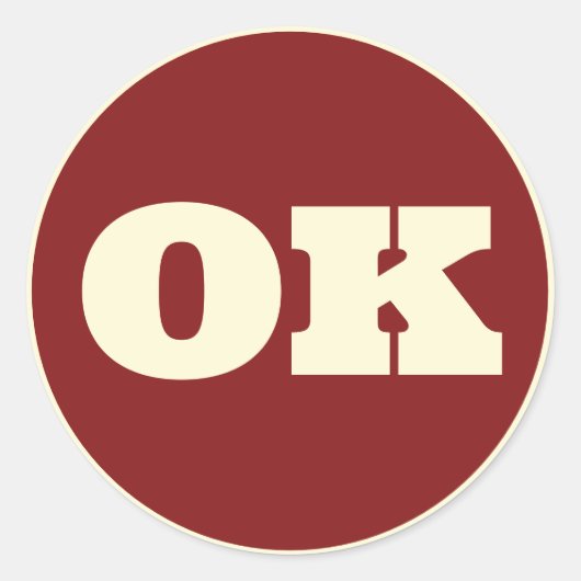 Norman (OK) - Crimson x Cream Runder Aufkleber (Vorderseite)