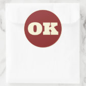 Norman (OK) - Crimson x Cream Runder Aufkleber (Tasche)