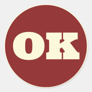 Norman (OK) - Crimson x Cream Runder Aufkleber