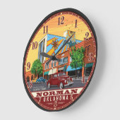 Norman Oklahoma Große Wanduhr (Winkel)