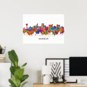 Norman Oklahoma Skyline Poster (Heimbüro)