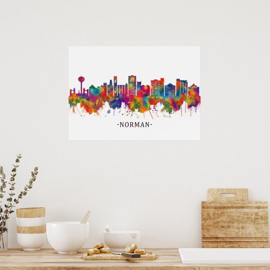 Norman Oklahoma Skyline Poster (Küche)