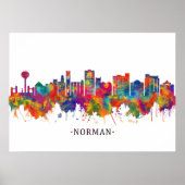 Norman Oklahoma Skyline Poster (Vorne)