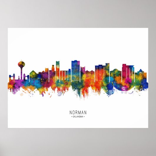 Norman Oklahoma Skyline Poster (Vorne)